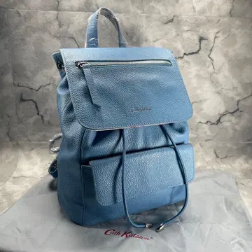 미사용 택 포함 Cath Kidston 캐스키드슨 블루 가죽 백팩