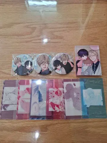 나카마데 아이시테 나카시테전 캔뱃지 아크릴 블록 클리어 카드