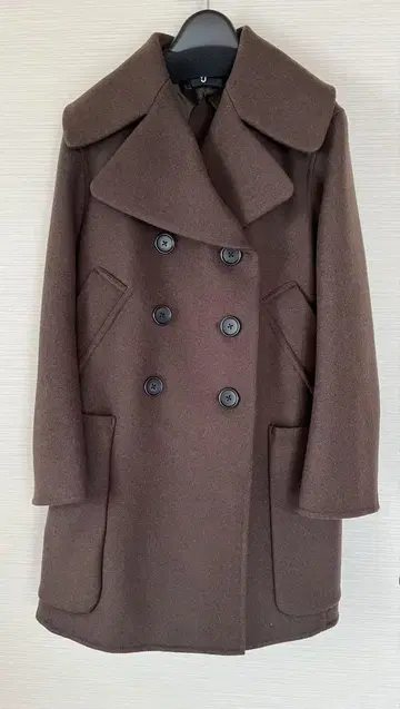 UNIQLO +J 브라운 더블 브레스트 코트
