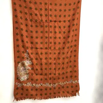 미사용품 타라 블랑카 TARABLANCA 울 스톨 벽돌색