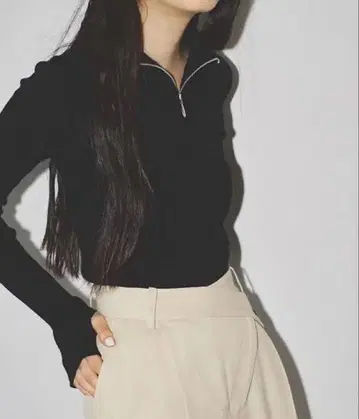 TODAYFUL Halfzip Rib Knit 하프 지퍼 리브 니트