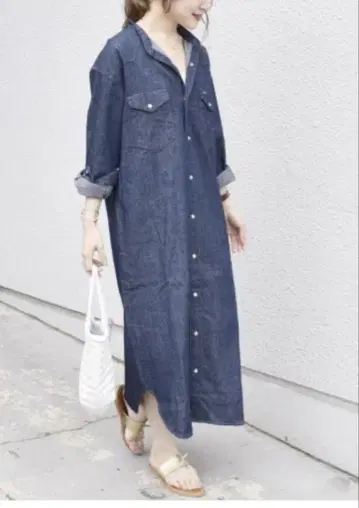 [ SHIPS 별주 ] Wrangler: 노카라 데님 셔츠 원피스