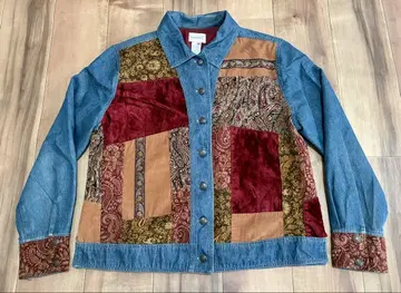 빈티지 FASHION BUG 패치워크 디자인 데님 자켓 90s
