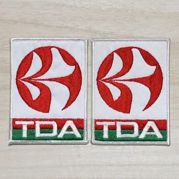 TDA 동아국내항공 빈티지 자수 로고 와펜 패치 2개 세트