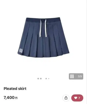 ENCORE 골프웨어 플리츠 스커트 네이비