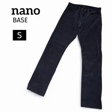 nanoBASE 코듀로이 팬츠 남성용 S 사이즈 블랙 새상품급
