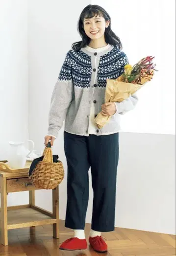 유베시 린넬 부드러움과 따뜻함의 2way 노르딕 니트