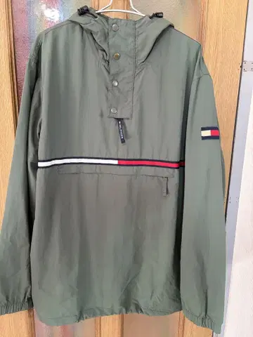 타미힐피거 나일론 자켓 올리브 그린