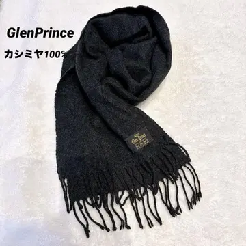 GlenPrince 글렌프린스 캐시미어 100% 머플러 블랙 무지