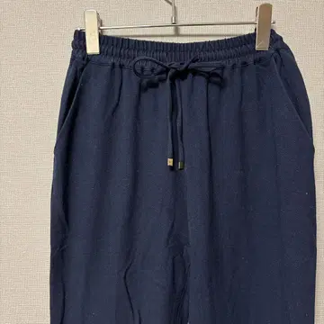 아베베 스트레치 맨투맨 이지 팬츠 (M) 네이비 무지 허리밴딩