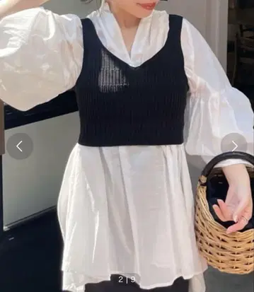 숏 니트 탱크 블랙