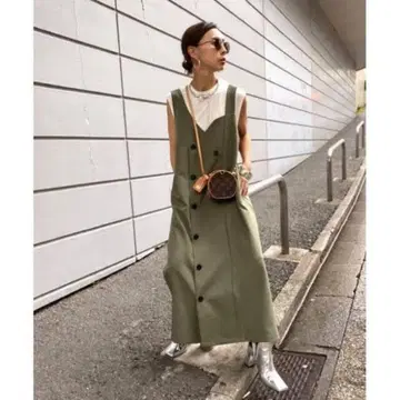 Ameri 2WAY BUTTON DRESS 그린 M 사이즈