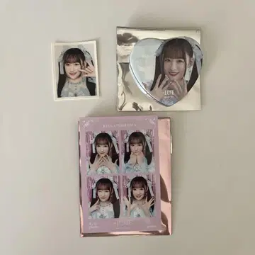 =LOVE 이코라브 오토시마 리사 캔뱃지 증명사진 4컷