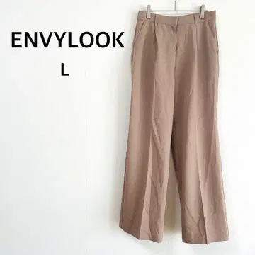 [ 엔비룩 ] 와이드 팬츠 L 베이지 편안함 스트레치 빅 미사용