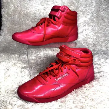 새상품급 Reebok 하이컷 스니커즈 레드