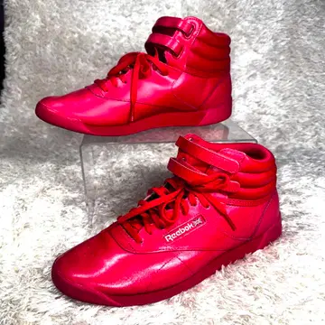 새상품급 Reebok 하이컷 스니커즈 레드