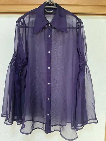 HARE 시어 셔츠 블라우스 퍼플