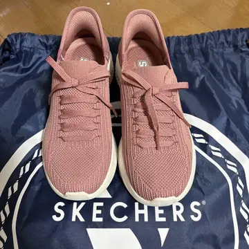 SKECHERS 핑크 스니커즈 슬립온 22