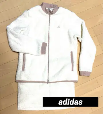 [ 새상품급 ] 아디다스 골프 플리스 셋업 보들보들 화이트