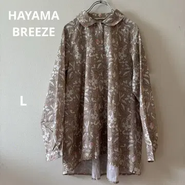 HAYAMA BREEZE 플라워 프린트 긴팔 셔츠 A라인 하야마브리즈