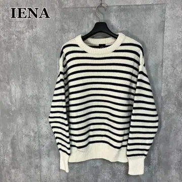 IENA sese 보더 크루넥 니트 스웨터