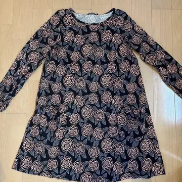 marimekko 꽃무늬 긴팔 원피스 S
