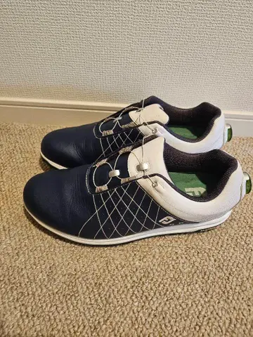 골프화 네이비/화이트 스파이크리스