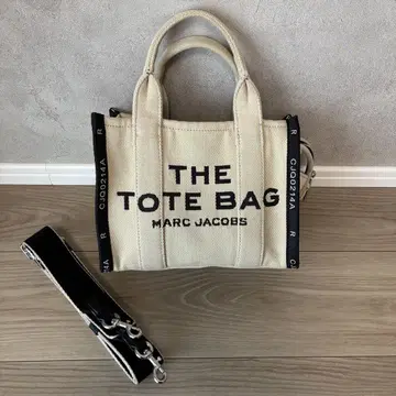 MARC JACOBS THE TOTE BAG 스몰 자카드 베이지