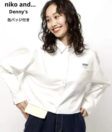 니코앤드 x 데님즈 2way 데님 셔츠 긴팔 반팔 캔뱃지