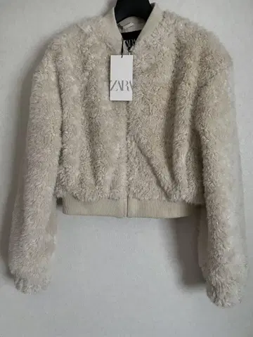 ZARA 인조 모피 크롭 자켓 택 포함 새상품