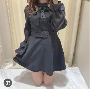 에블린 evelyn 코듀로이 긴팔 올인원 차콜