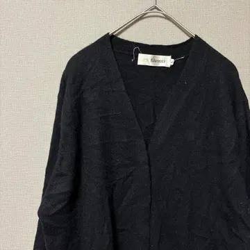 filpucci 캐시미어 100% 니트 가디건 (L) 심플 블랙 V넥