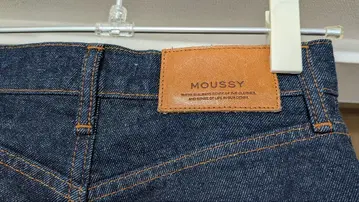 MOUSSY 스키니 데님 하이웨스트 다크 블루