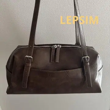 [ 새상품급 ] LEPSIM 롱 핸들 보스턴 백 ( 브라운55 )