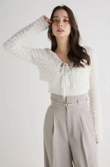 rienda 셔링 가디건 SET Knit TOP