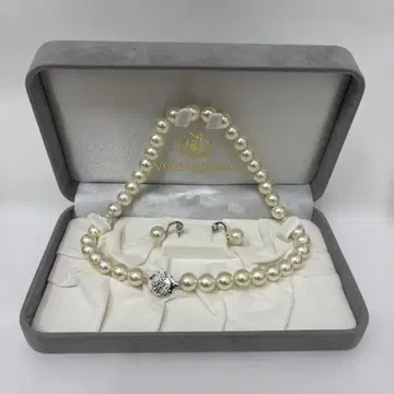 케이스 포함 YUMI KATSURA  펄 목걸이 귀찌