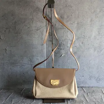 [ NINA RICCI ] 니나리치 가죽 올 패턴 베이지 숄더백