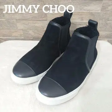 JIMMY CHOO 스웨이드 가죽 사이드 고어 부츠 숏 부츠