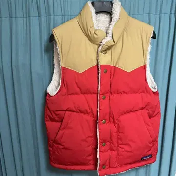 patagonia 다운 베스트 XS 빨간색/베이지