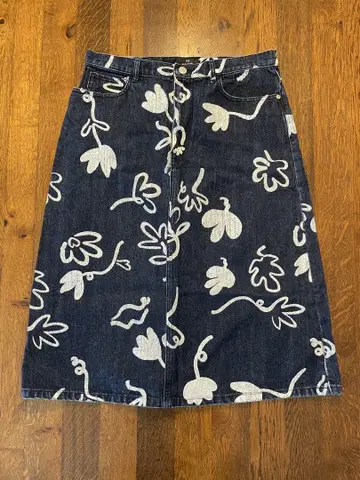 Paul Smith 꽃무늬 프린트 데님 스커트