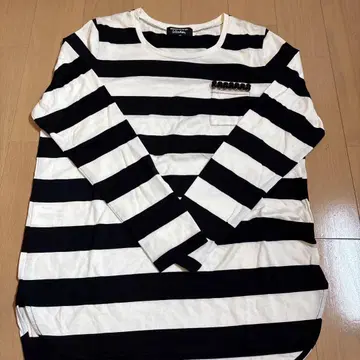 SONIA RYKIEL 스트라이프 긴팔 T셔츠 M