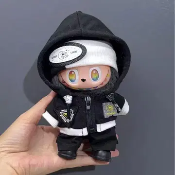 Labubu 러브러브 블랙 후드티 포함 옷 갈아입기 의류 세트