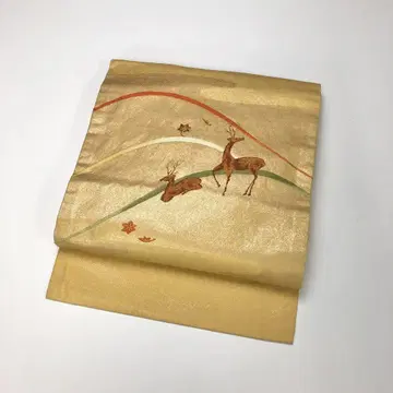 나고야 오비 안개 무늬에 사슴 단풍 곡선 무늬 KO-1640