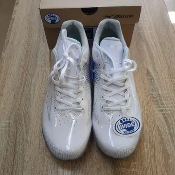 Mizuno 화이트 와이드 스파이크 28.0cm