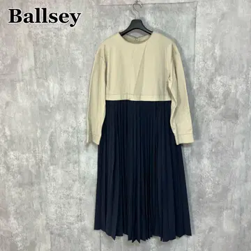 새상품 Ballsey 밀드 저지 콤비 크루넥 원피스 36