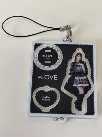 =LOVE 이코라브 사사키 마이카 아크릴 키링 블랙 의상