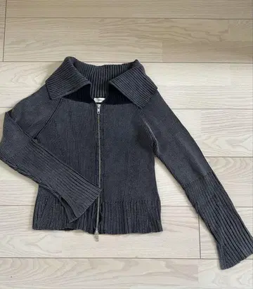 moussy 리브 그레이 긴팔 스웨터 FREE 사이즈