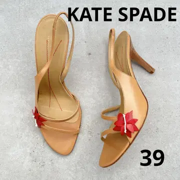 KATE SPADE 플라워 장식 베이지 슬링백 샌들