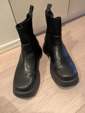 JEANASIS 블랙 사이드 고어 부츠