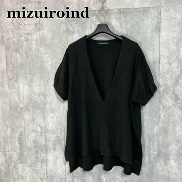 mizuiroind V넥 반팔 니트